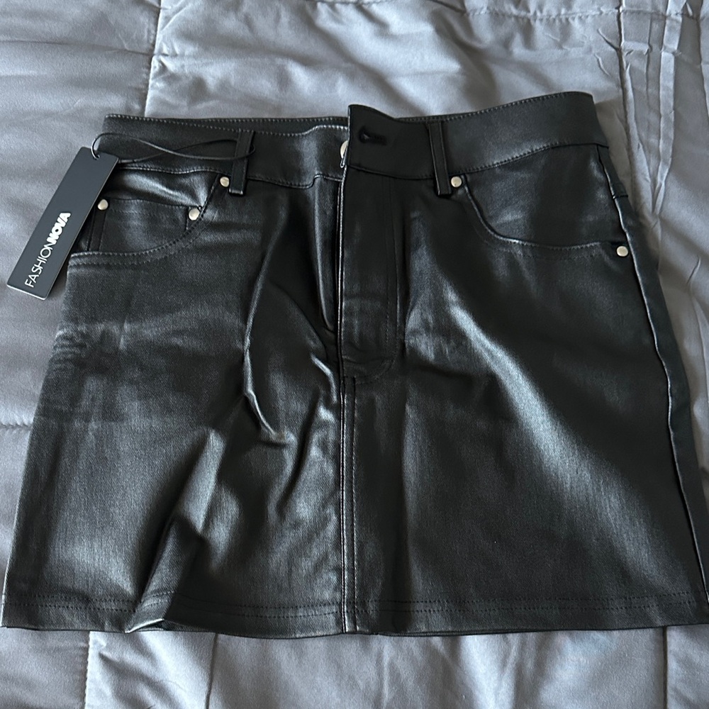 Fashion Nova Charcoal Mini Skirt